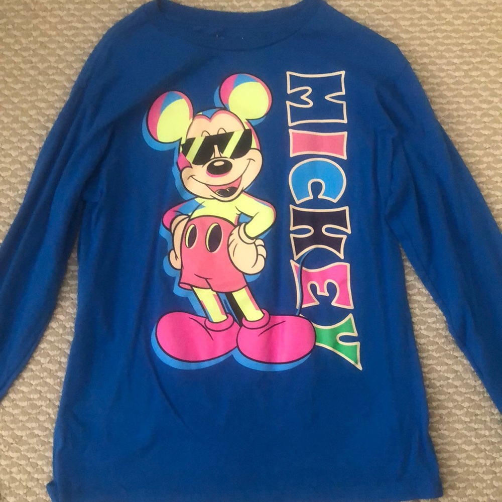 Blue Mickey long sleeve tee shirt